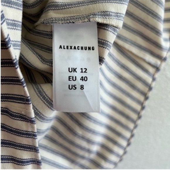 Alexa Chung Striped Long Sleeve Ruffle Top - Picture 7 of 8